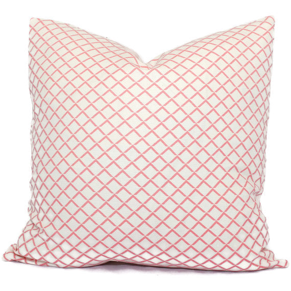 Quadrille Fabric: Terrace - Custom Pink on White 100% Linen