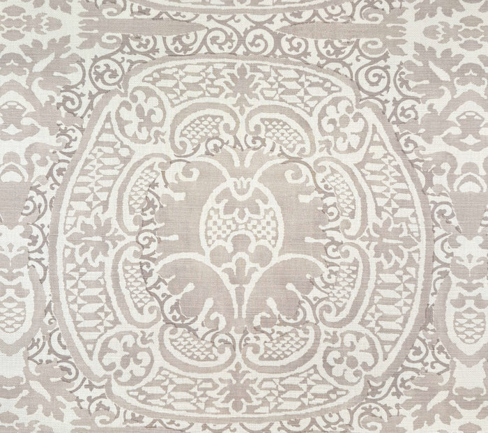 Quadrille Fabric: Veneto - Custom Pumice on Tinted Belgian Linen / Cotton