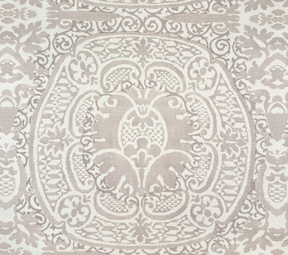 Quadrille Fabric: Veneto - Custom Pumice on Tinted Belgian Linen / Cotton