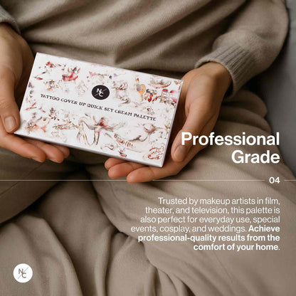 Professional Grade infographic — trusted by makeup artists in film, theater, and television