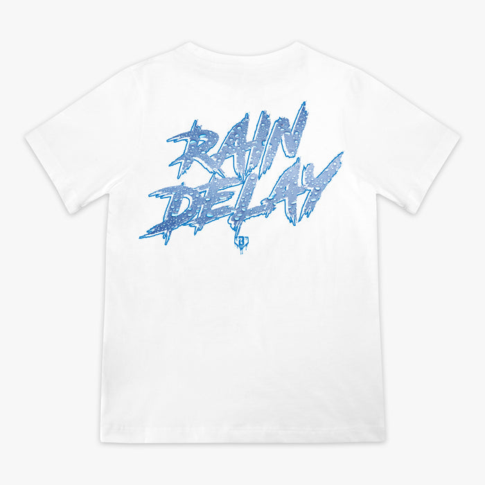 White Rain Delay youth graphic tee — back view