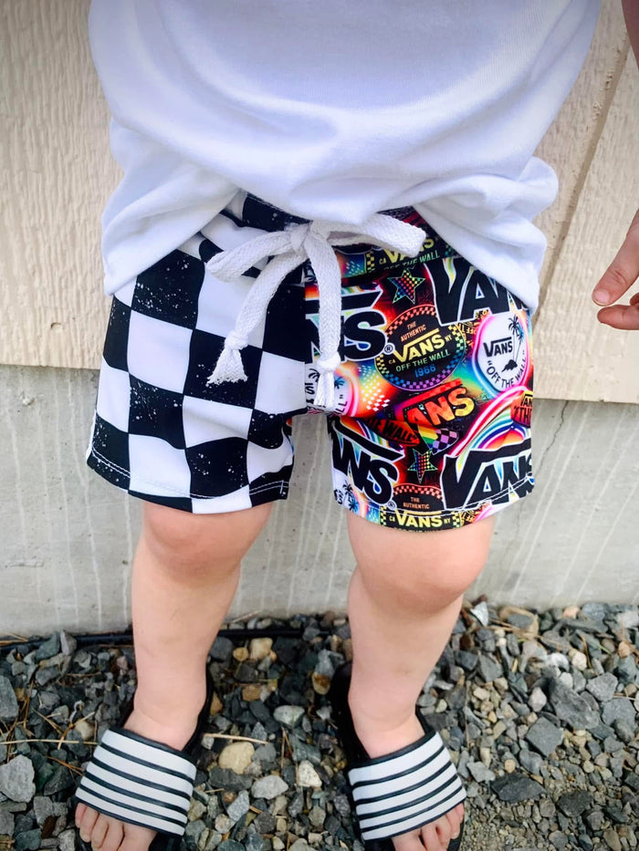 Rainbow Vans Board Shorts (Swim & Casual Wear)