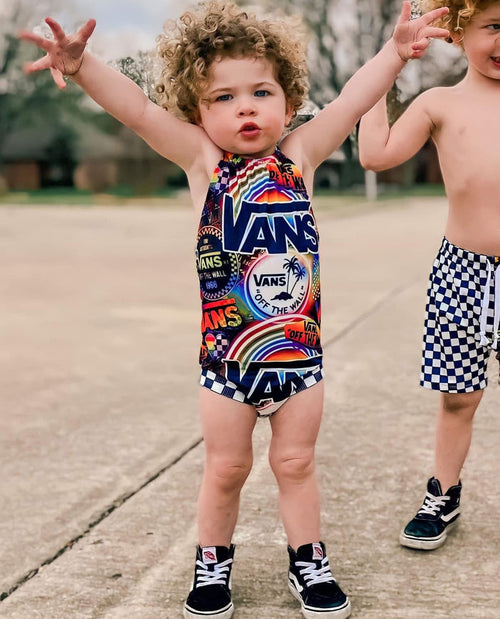 Rainbow Vans Halter Romper