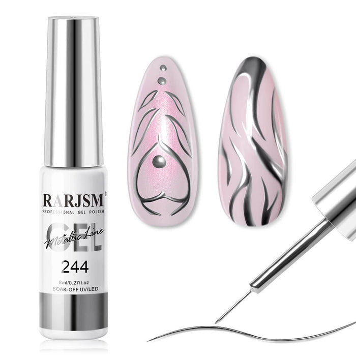 Rarjsm Metallic Silver Chrome Gel Liner Mirror Nail Polish $9.99