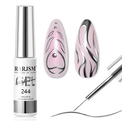 Rarjsm Metallic Silver Chrome Gel Liner Mirror Nail Polish $9.99