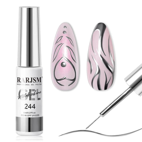 Rarjsm Metallic Silver Chrome Gel Liner Mirror Nail Polish $9.99