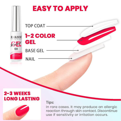 RARJSM ® Nail Art Gel Liner | 12 Colors Candy Color Painting Nail Gel Polish Set｜8ml 12pcs