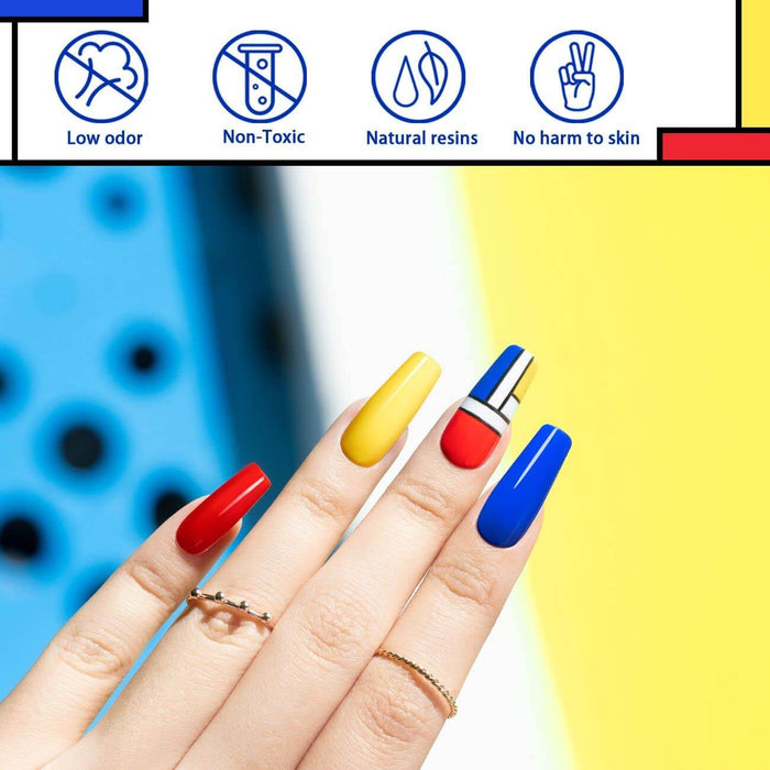 RARJSM ® Nail Art Gel Liner | 12 Colors Primary Color Painting Nail Gel Polish Set｜8ml 12pcs