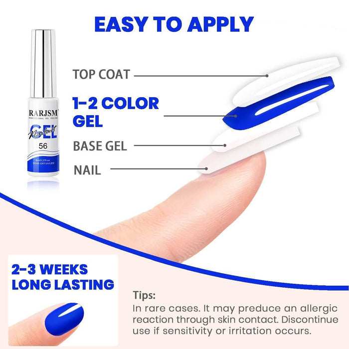 RARJSM ® Nail Art Gel Liner | 12 Colors Primary Color Painting Nail Gel Polish Set｜8ml 12pcs