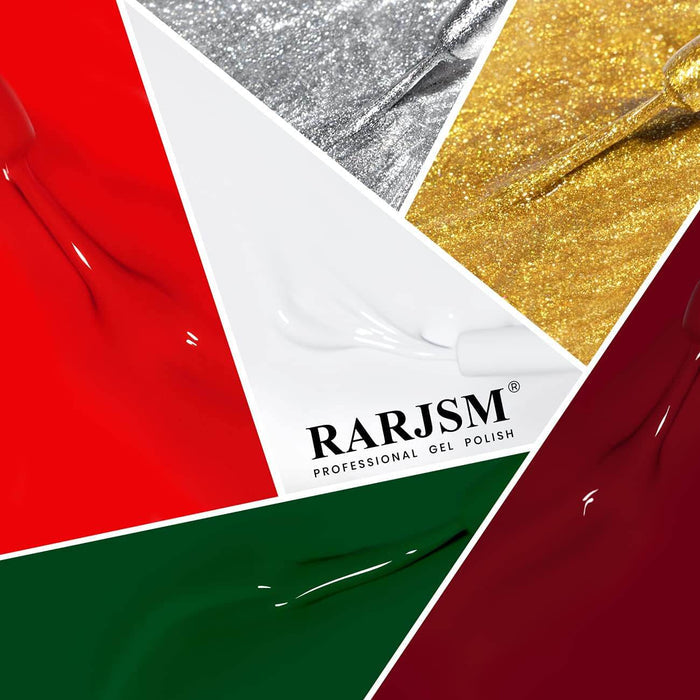 RARJSM ® Nail Art Gel Liner| Christmas Collection | 6 Colors Glitter Painting Nail Gel Polish Set｜8ml 6pcs