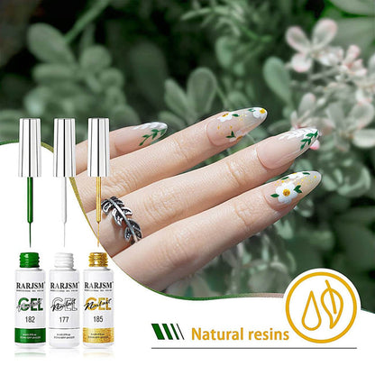 RARJSM ® Nail Art Gel Liner| Christmas Collection | 6 Colors Glitter Painting Nail Gel Polish Set｜8ml 6pcs