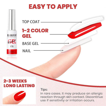 RARJSM ® Nail Art Gel Liner| Christmas Collection | 6 Colors Glitter Painting Nail Gel Polish Set｜8ml 6pcs
