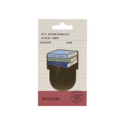'Rather be Reading' brass effect Bookmark