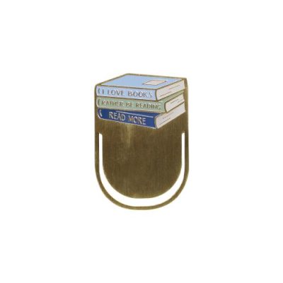 'Rather be Reading' brass effect Bookmark