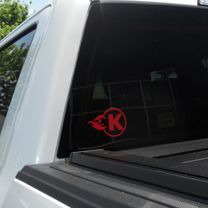 Red 4"x4" K-Flame Sticker