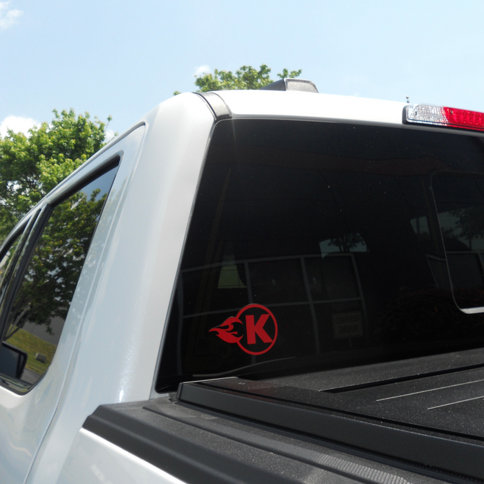 Red 4"x4" K-Flame Sticker