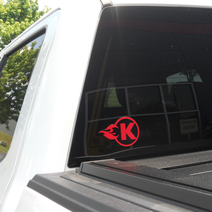 Red 4"x4" K-Flame Sticker