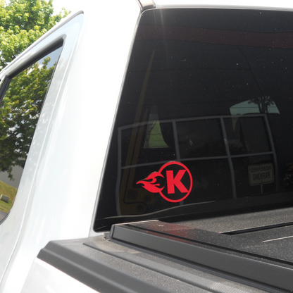 Red 4"x4" K-Flame Sticker