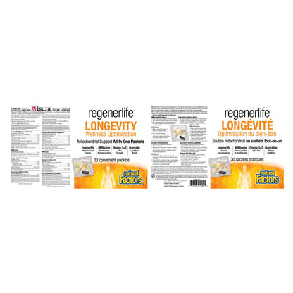 Natural Factors RegenerLife Longevity Kit Label