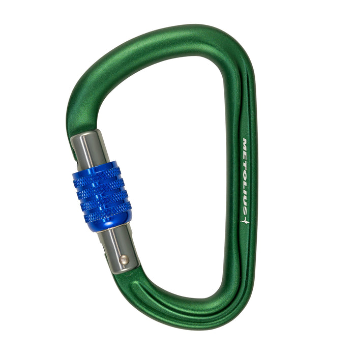 Rig Screw Lock Carabiner - Metolius logo side