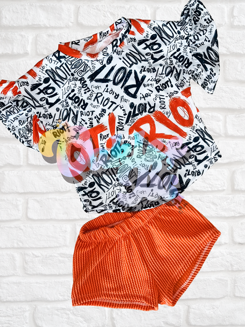 Riot ruffle dolman & breezy shorts