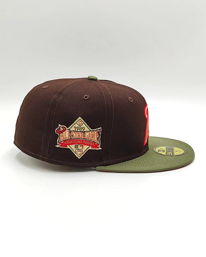 New Era California Angels all star game 1989 heavy copper two Tone edition 59fifty fitted hat