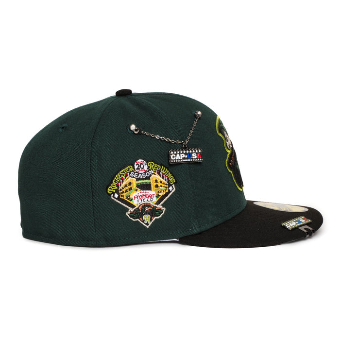 Rochester Red Wings Dark Green & Black 20th Season Grey uv