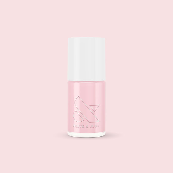 Rosy Tips gel polish bottle in soft rose pink shade for long-lasting manicure and effortless at-home mani.