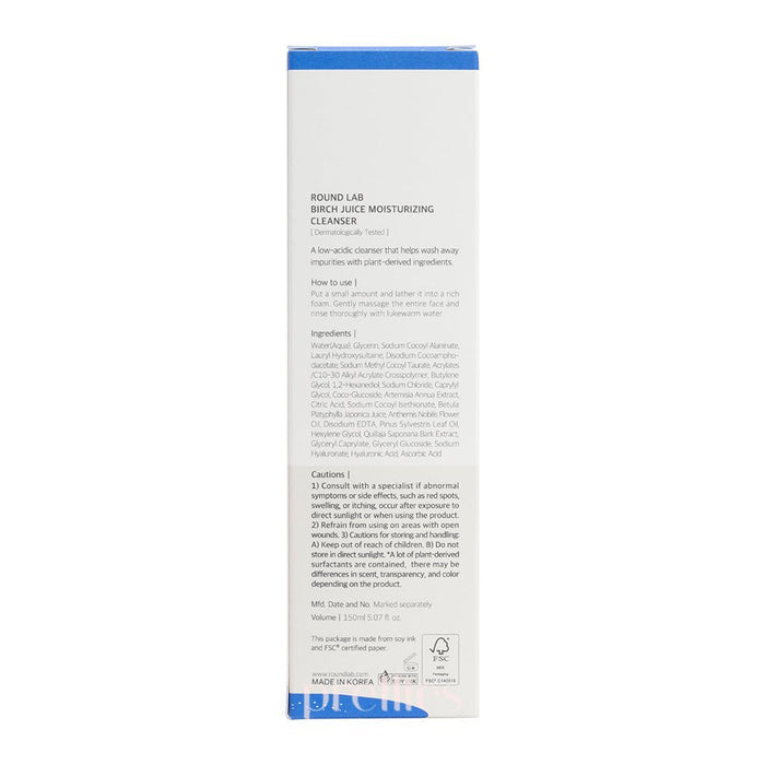 ROUND LAB Birch Juice Moisturizing Cleanser 150ml