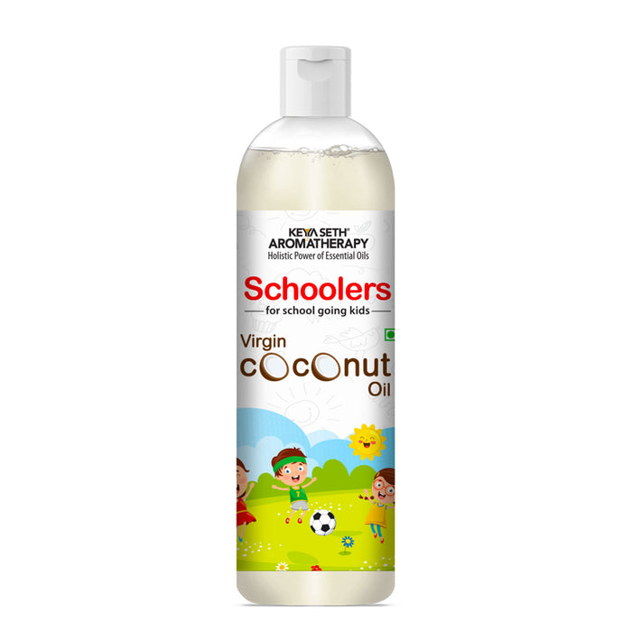 Schoolers Virgin Coconut Kids & Baby Massage Oil – Soft, Non-Sticky, Moisturizing & Soothing for Skin & Hair - Keya Seth Aromatherapy
