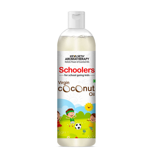 Schoolers Virgin Coconut Kids & Baby Massage Oil – Soft, Non-Sticky, Moisturizing & Soothing for Skin & Hair - Keya Seth Aromatherapy