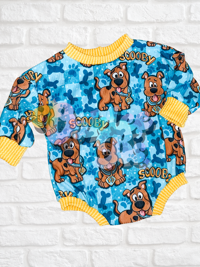 Scoob Sweater Romper w Snaps