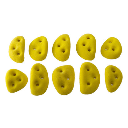Incut Edges Screw-on Handholds - 10 Pack in yellow
