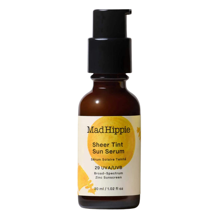 Pump Bottle of Mad Hippie Sheer Tint Sun Serum 29 SPF 30mL