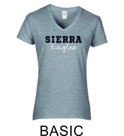 Sierra Ladies Short Sleeve Tee- 4 Designs- Matte or Glitter