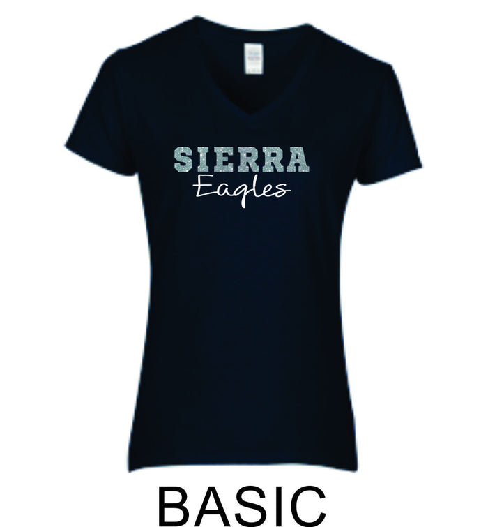 Sierra Ladies Short Sleeve Tee- 4 Designs- Matte or Glitter