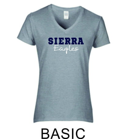Sierra Ladies Short Sleeve Tee- 4 Designs- Matte or Glitter