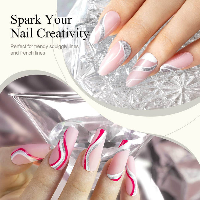 Silver | RARJSM ® Nail Art Gel Liner Painting Nail Gel Polish | 8ml #47