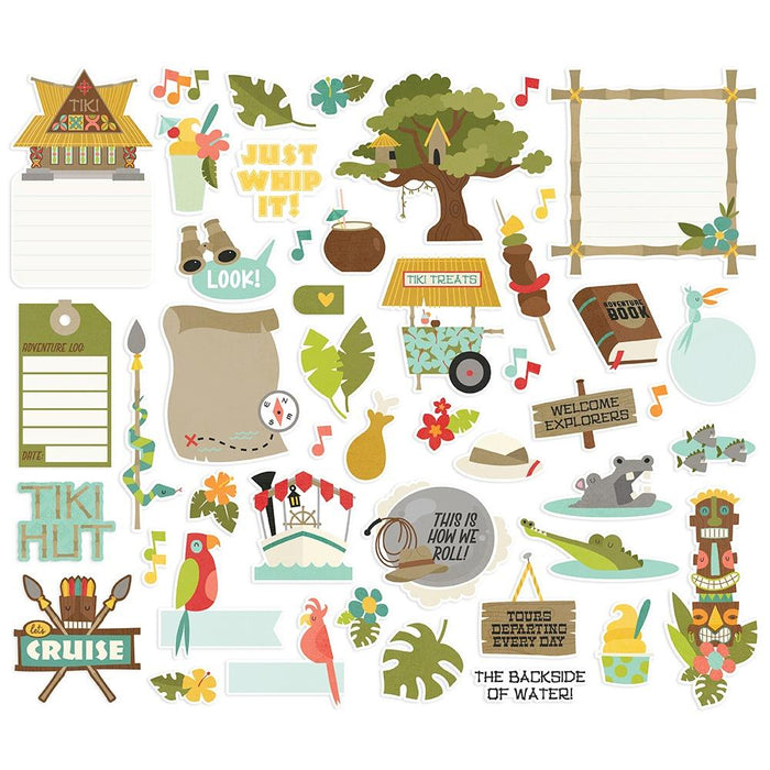 Simple Stories - Say Cheese Adventure At The Park - Bits & Pieces Die-Cuts - 47/Pk. This package includes 47 Die Cut Cardstock Pieces. Not just Perfect for the theme parks but also great for Halloween; especially if you've got a Pirate. Made in USA. Embellish Away located in Bowmanville Ontario Canada.