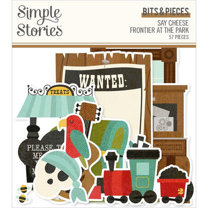 Simple Stories - Say Cheese Frontier At The Park - Bits & Pieces Die-Cuts - 57/Pk. This package includes 57 Die Cut Cardstock Pieces. Not just Perfect for the theme parks but also great for Halloween; especially if you've got a Pirate. Made in USA. Embellish Away located in Bowmanville Ontario Canada.