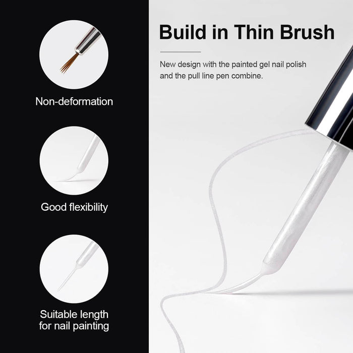 RARJSM® Sliver Pearlescent Nail Art Gel Liner Pearl gel nail polish