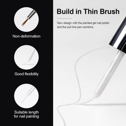RARJSM® Sliver Pearlescent Nail Art Gel Liner Pearl gel nail polish