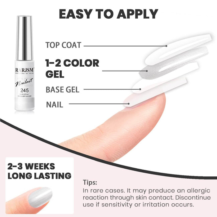 RARJSM® Sliver Pearlescent Nail Art Gel Liner Pearl gel nail polish