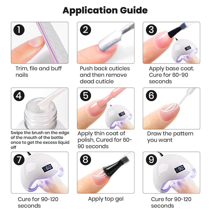 RARJSM® Sliver Pearlescent Nail Art Gel Liner Pearl gel nail polish
