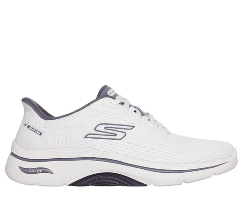 SKECHERS Sneaker go walk slip ins bianco 125342 GO WALK-WPR