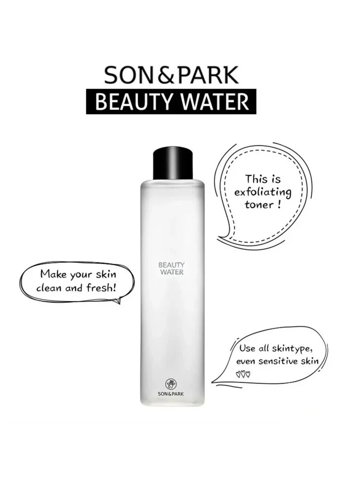 Son & Park Beauty Water bottle with text on a white background