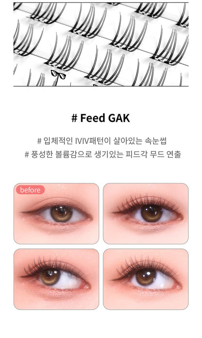 SOO ADOR No Glue & Clean Cut Edge Lashes (#Feed GAK) 80pcs/ Box (Pink Box)