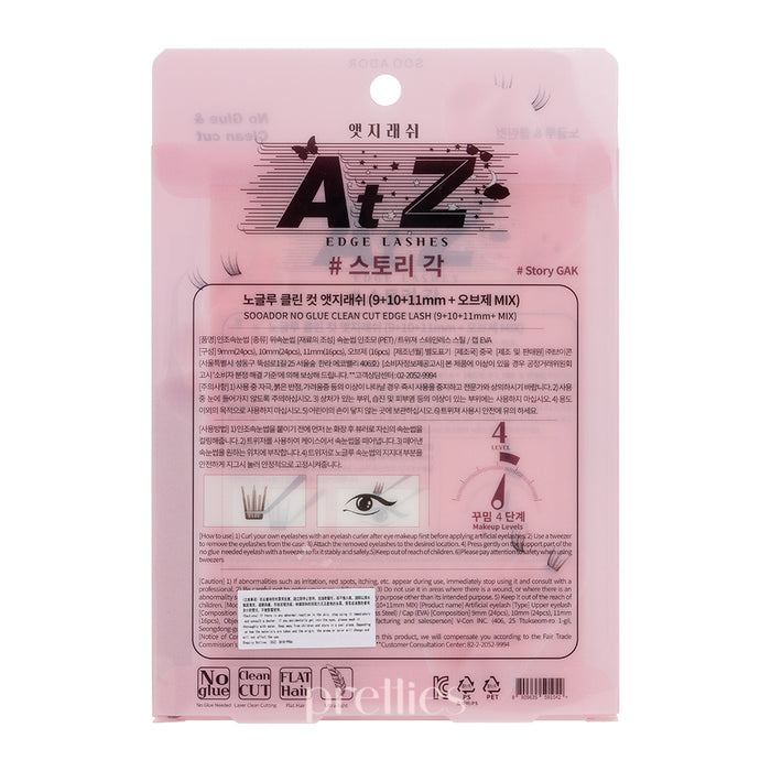 SOO ADOR No Glue & Clean Cut Edge Lashes (#Story GAK) 80pcs/ Box (Light Pink Box)