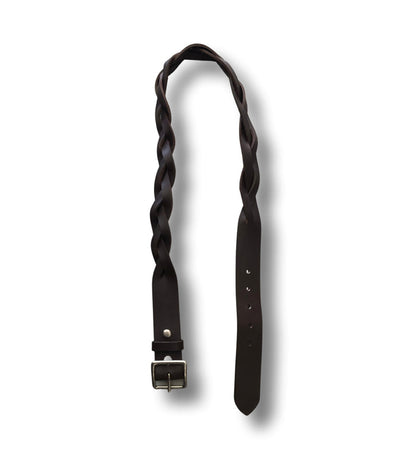 Square buckle, braided belt