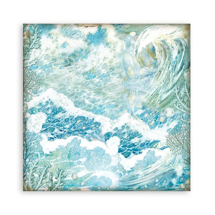 Stamperia - Backgrounds Double-Sided Paper Pad 8"X8" - 10/Pkg - Songs Of The Sea. The perfect start to your scrapbooks, cards and more! This package contains ten 8x8 inch double-sided sheets with a different design on each side. Available at Embellish Away located in Bowmanville Ontario Canada.